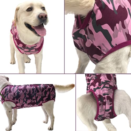 Image of Recovery Suit Post Surgery for Large Medium Dog, Spay Recovery Suit for Male and Female Dogs, Post Surgery Dog Onesie, Substitute E-Collar & Cone (Gray-3XL)