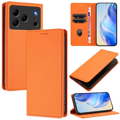 �X�}�z�P�[�X �Ή��@�� for Doogee Note 56 (Pro) / Note 56 Plus �}�O�l�b�g���J�� �t���b�v�X�^���h �J�[�h�X���b�g�t�����z Orange