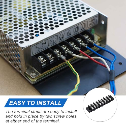 Borniers 2 rangées 8P 300V 20A avec 80 connecteurs gaines - 4