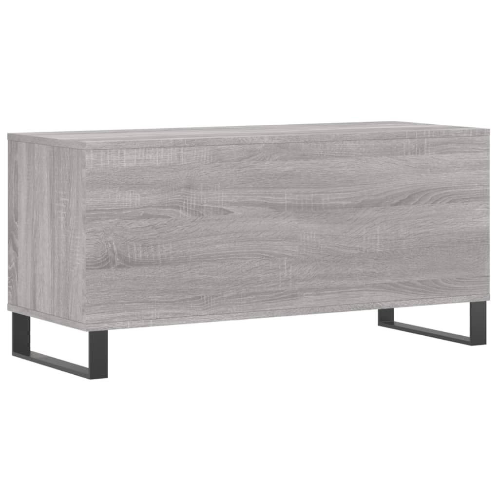vidaXL Armoire à Disques, Support de Tourne-Disque, Armoire Latérale avec Rangement, Buffet de Salon, Moderne, Sonoma Gris Bois d'Ingénierie