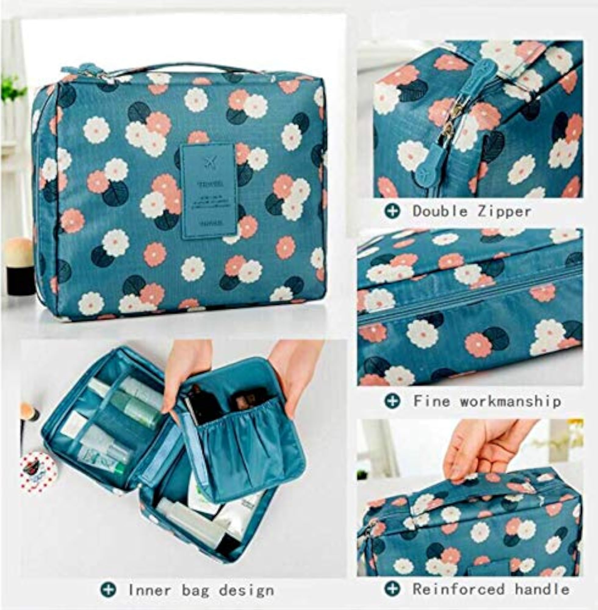 Flamingo Birds Cosmetic Pouch, 17 Cms, Travel Essential