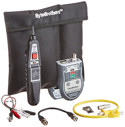 Triplett Byte Brothers Pocket CAT LAN Tester with Inductive Tone Probe for RJ45 CAT5 CAT6 & Coax Cables - Performs TIA568 Tests on CAT5/6 Network Cables with Instant Pass-Fail Results -(CTX200P)