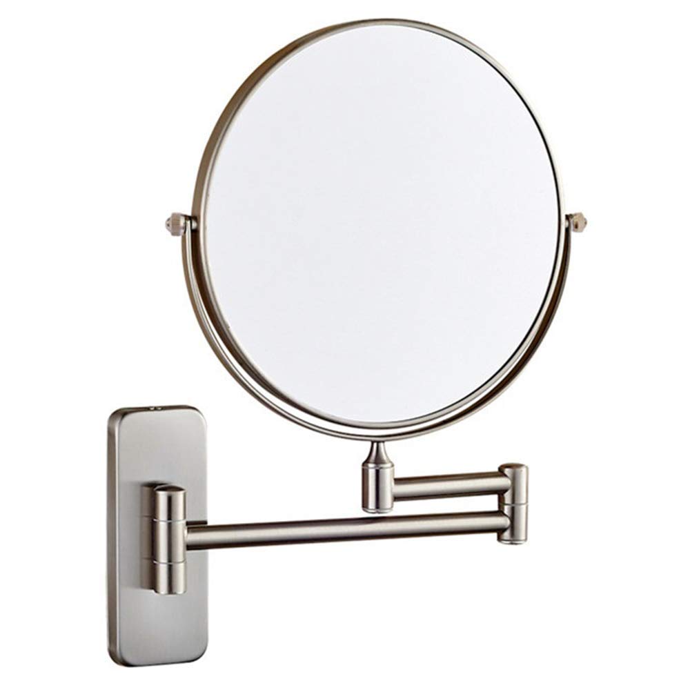 Miroir grossissant 7X de salle de bain mural nickel orientable 8 pouces