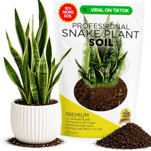 Professional Snake Plant Soil Large 2.2 Quarts Ready to Use, Premium Potting Soil for Snake Plants...