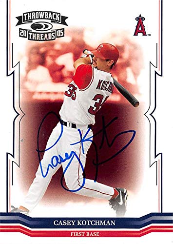 Autograph Warehouse 637749 Casey Kotchman Autographed Baseball Card - Los Angeles Angels of Anaheim - 2005 Donruss Threads No.212