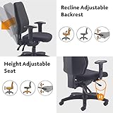 Office Hippo 24-Hour High Back Office Chair, Orthopaedic Design Chair with Adjustable Arms, Ratchet Back and Tilt, Moulded Seat & Back, 5 Year Component & 2 Year Upholstery Guarantee - Black - Image 4