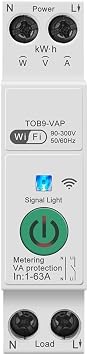 63A TUYA WiFi MCB Smart Circuit Breaker Over Current Under Voltage Protection Power Metering Wireless Remote Control Switch