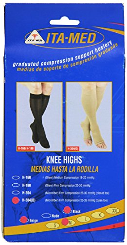Image of ITA-MED I H-304(O)(2) M BBL Microfiber Knee Highs, Mixed Colors, Medium