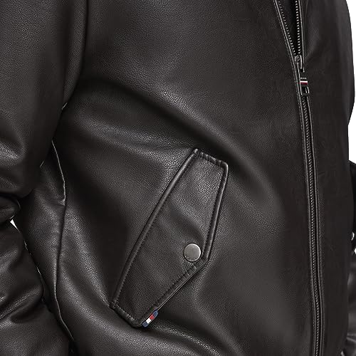 Image of Tommy Hilfiger Adaptive Men's Tommy Hilfiger Men's Smooth Lamb Touch Faux Leather Unfilled Bomber