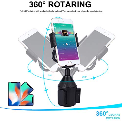 image for LEXSO Cup Holder Phone Mount Universal Adjustable Car Phone Holder Mou