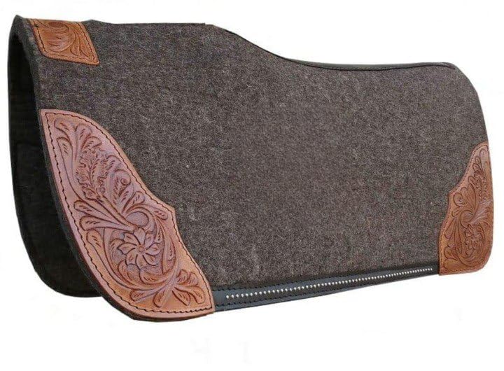 Western horse Felt Sottosella/sottosella sagomato in feltro di lana di alta qualità nelle misure 81,28 x 81,28 cm e 76,2 x 76,2 cm A29 (81,28 x 81,28 cm)