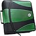 Case-it 2-in-1 Zipper D-Ring Dual Binder, 2 Sets of 2-Inch Rings, Kelly Green, DUAL-301-KGRE