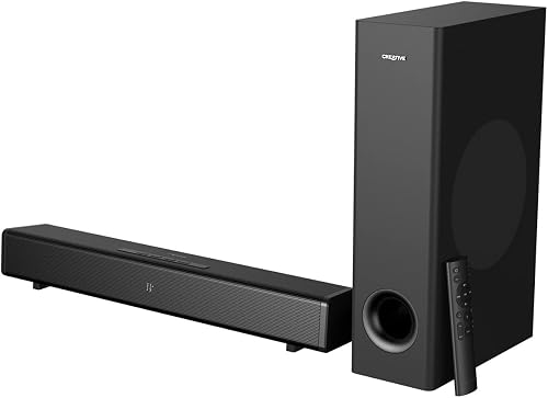 CREATIVE Cambridge Series 2.1 160W Soundbar with Wireless Subwoofer, Black