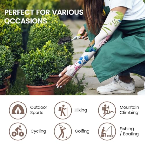 Image of YPHCDO Gardening Sleeves for Women Farm Sun Protection Thorn Proof Cooling Arm Sleeves to Cover Arms for Garden Sports