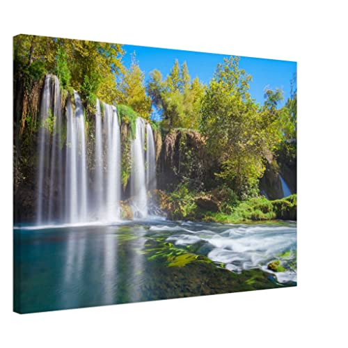 Toile cascade feuille 50x70cm : transformez votre salon en oasis
