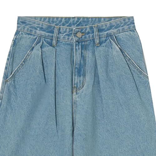 Men's Baggy Hip Hop Jeans Wide Leg Skater Denim Pants Loose Fit Long Trousers Streetwear Casual Baggy Jeans4