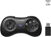 Vista 1 de 8Bitdo M30 2.4G Wireless Gamepad for Sega Genesis Mini and Mega Drive Mini and Switch with 6-Button Layout (Black)