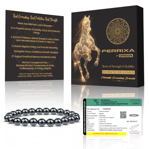 Image of ORBON Certified Natural Crystal Stone Bracelet for Men & Women | Powerful Gemstone Bracelet | Real Certified Stones with Authenticity Certificate & Activation Card