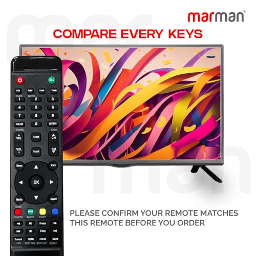 Image of marman Compatible with Blaupunkt Tv Remote Control Applicable for LCD LED TV Non Voice Command and Google Assistant Pairing not Required - Make Sure Existing Controller Replicate As Similar Model