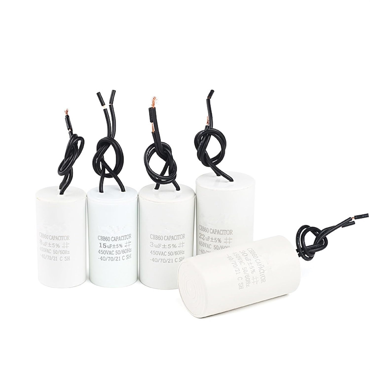 Motor Run Capacitors CBB60 450V AC Starting Capacitor 5 3/4/5/6/8/10