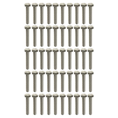 M10 x 100mm Hex Set Screw Hexagon Head Bolt - 50 Pack