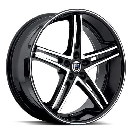 Asanti Black AB7 22X10 5X120 MACH FACE BLK LIP 20MM - ABL7-22105220MB