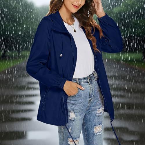 Long Sleeve Jacket for Women Winter Fall Lightweight Hooded Waterproof Jackets Hoods Outfit Rain Coats Women 20252