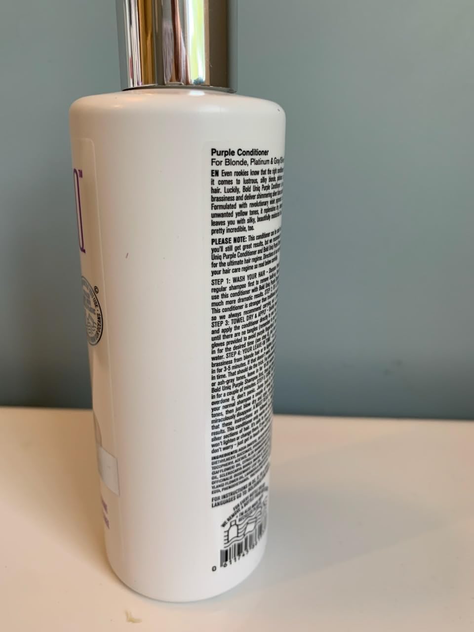 Purple Conditioner for Blonde, Platinum & Gray/Silver Hair. Reduce Brassy Yellow Tones. Toner for Bleached & Highlighted Hair - Moisturises - Cruelty Free, No Parabens or Sulphates - 237 ml