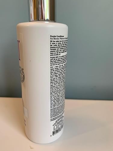 Miniatura 9 de Acondicionador morado para cabello rubio platino y grisplateado reduce los tonos amarillos latosos Tónico para cabello decolorado y resaltado