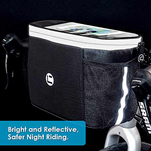 WOTOW Bike Handlebar Insulated Bag, Bike Front Phone Bag