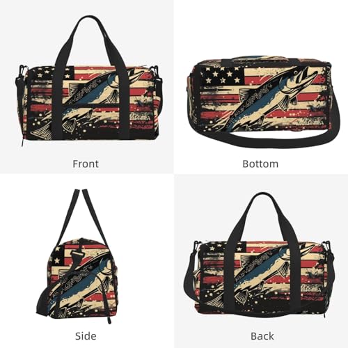 Sac de sport drapeau américain 45cm avec compartiment chaussures