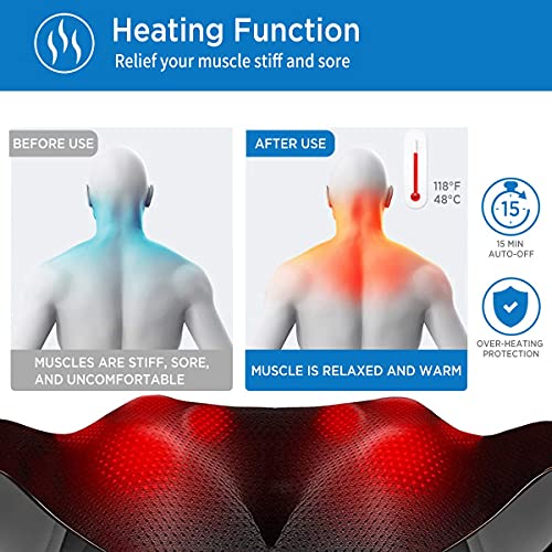 RENPHO Neck Shoulder Massager with Heat Foot Massager Machine with Heat