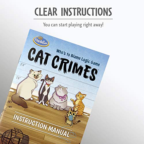 ThinkFun Cat Crimes Logic Game Brainteaser Challenge