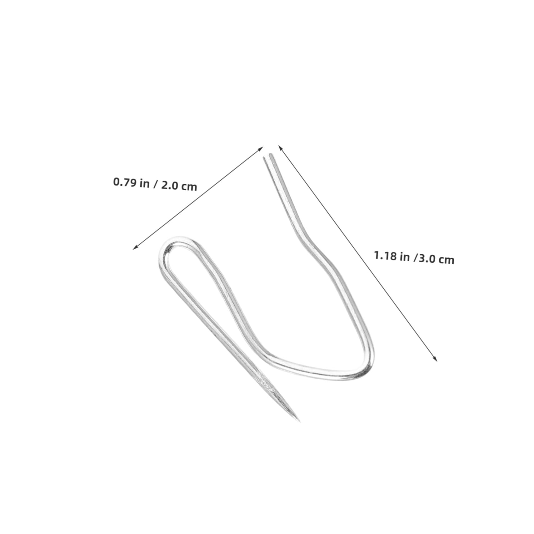 Ipetboom 500 pièces Crochets Métal pour Rideaux Plissés et Verticaux Crochets Fer Résistants et Antidérapants pour Fenêtre Porte et Accessoires Fixation Rideau Polyvalents