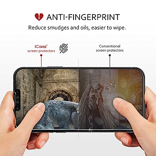 Icarez Tempered Glass Screen Protector For Iphone 14 Plus Iphone 13 Pro Max 6.7 Inches 2021 [3-Pack] Tray Installation Case Friendly Easy Apply #TOP5