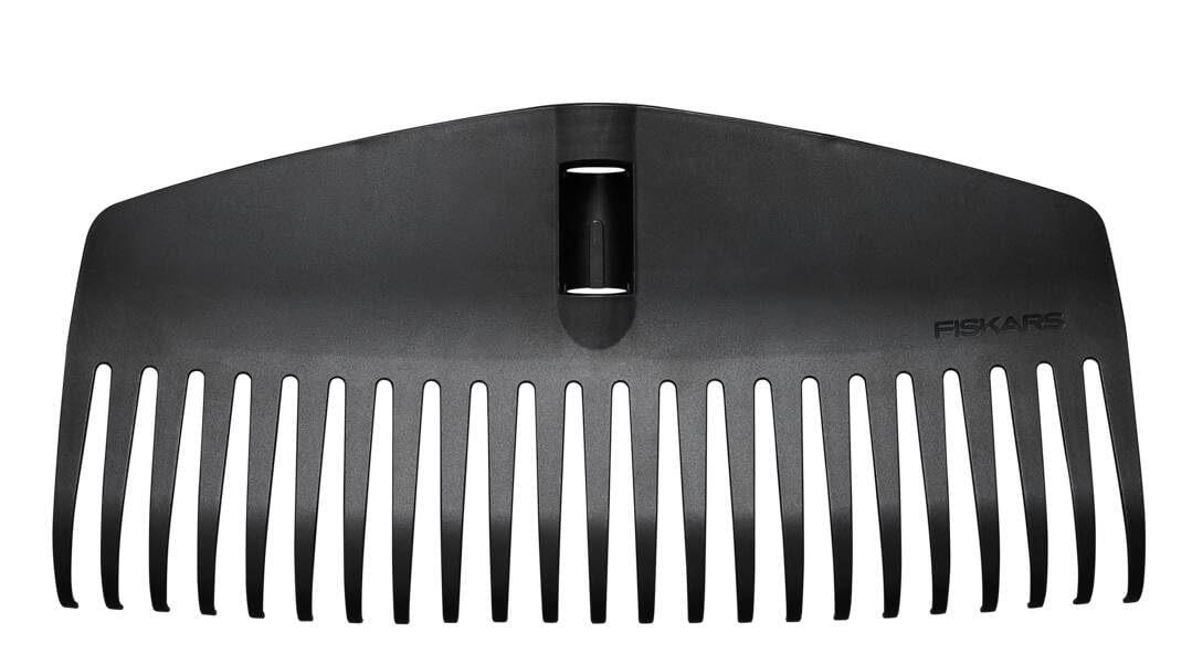 Fiskars Testa di Scopa per Foglie, 23 Rebbi, Utilizzabile con Manico Fiskars Solid, Larghezza: 42 cm, Rebbi in Plastica, Nero, M, Solid, 1063089