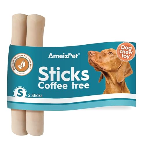 AmeizPet Palo De Madera Café Hueso para Perros, Palos Café, Uso Prolongado Perros, Natural Juguete Maderas…