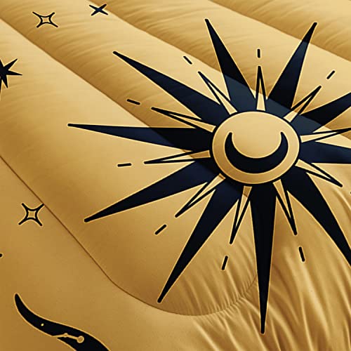 Ailonen Sun And Moon Comforter Set For Teens Boys Kids Girls, Galaxy Astrology Bedding Set Queen Size,Bohemian Sun Moon Quilted Duvet,Galaxy Astrology Quilt,1 Comforter 2 Pillowcases 3 Piece #TOP4