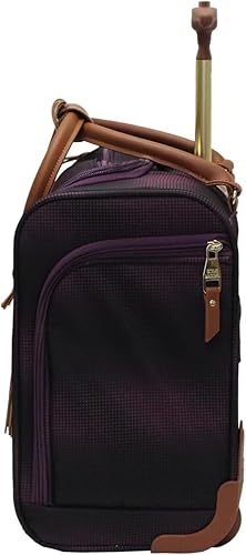 Vista 4 de Steve Madden Designer - Maleta de mano de 15 pulgadas, equipaje de fin de semana para viajes de negocios durante la noche, ligera, con 2 ruedas
