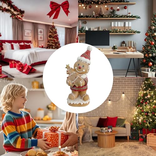 Statuettes de Noël d'intérieur en résine pour table et bibliothèque