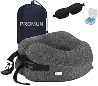 PROMUN Super Soft Head and Neck Support Travel Pillow, Premium Memory Foam U