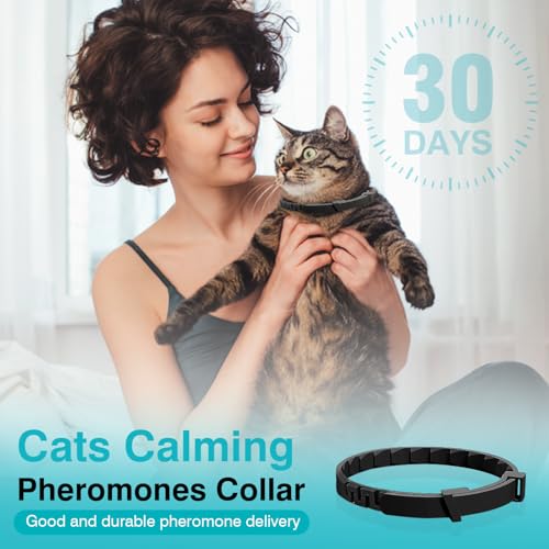 Cats' Calming Pheromone Collar, 6 Pack, Stress Relief for 30 Days