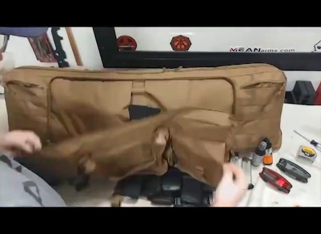 SJASD Waffenkoffer Für Langwaffen - Doppelfach Gewehrkoffer Mit Polsterung, 600D Oxford