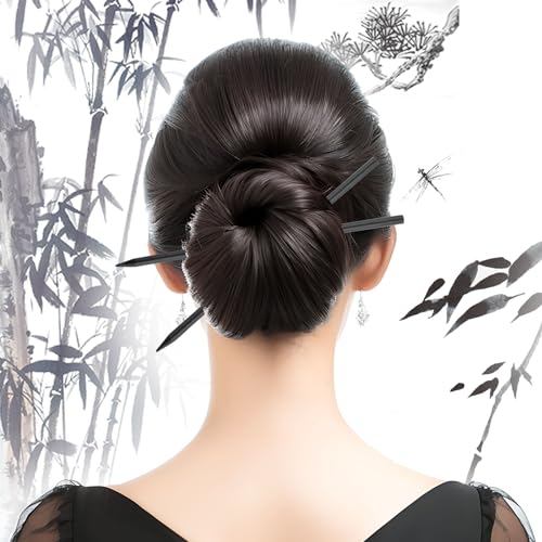22 Pack Chopsticks for Hair Bun Chinese Hair Sticks, Black Wood Hair Sticks Chopsticks, Pencil Long Hairpins Hair Clips for Hairstyles Decorative Accessories for Women Girls