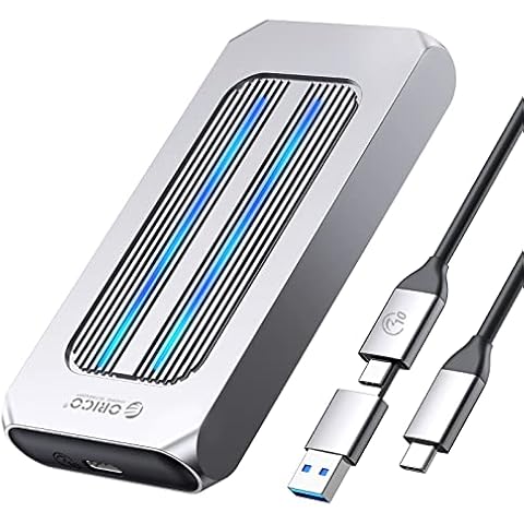 ORICO Caja M.2 NVMe SSD con Iluminación RGB y Disipación de Calor Cover