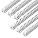 Barrina LED Shop Light, 40W 5000LM 5000K, 4FT Integrated Fixture, V Shape,T8 Light Tube, Daylight White, Clear Cover, Hight Output, Strip Lights Bulb for Garage Warehouse Workshop Basement (Pack of 6)