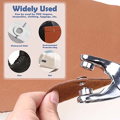 1203Pcs Grommet Tool Kit With Eyelet Pliers, Paxcoo 1/4 Inch Fabric Grommet Kit With Fabric Eyelets Grommets, Washers And Hole Punch Grommet Hand Press Kit For Fabric/Leather/Belt/Shoes/Cloths #TOP6