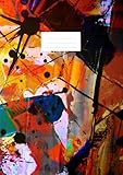  DIN A4 Notizbuch, 120 Seiten, Lineatur 27 (Liniert mit Innen- und Außenrand), 21x29,7cm (8.27x11.69 inches), Abstrakte Kunst, Acryl Farbe auf ... Beruf & Privat, Acrylfarbe auf Canvas