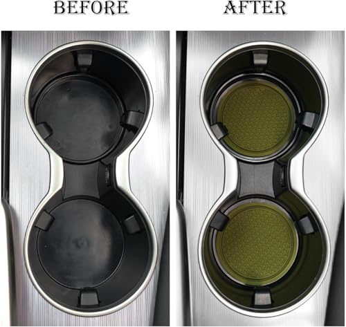 image for SINGARO Car Cup Coaster, 4PCS Universal Non-Slip Cup Holders Embedded 