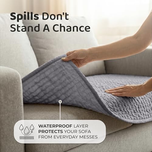 PAULATO BY GA.I.CO. Waterproof Blanket – 24x67” Changing Absorbent Pad for Incontinence – Machine Washable Stain-Resistant Protector for Couch Sofa or Bed – Reusable Waterproof Cover - Dark Grey by PAULATO BY GA.I.CO. - Image 3